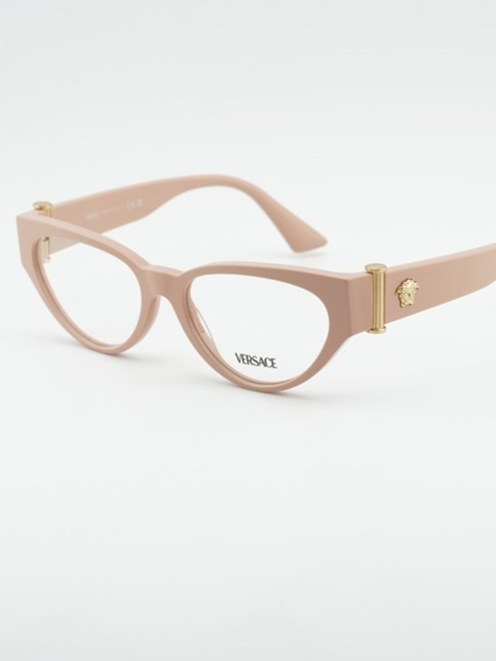 Versace VE3366 5494 Eyeglasses Nude 55mm Cat Eye Frame